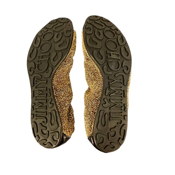 Gold & Black Cap Toe Scrunch Ballet Flats - Picture 4 of 4